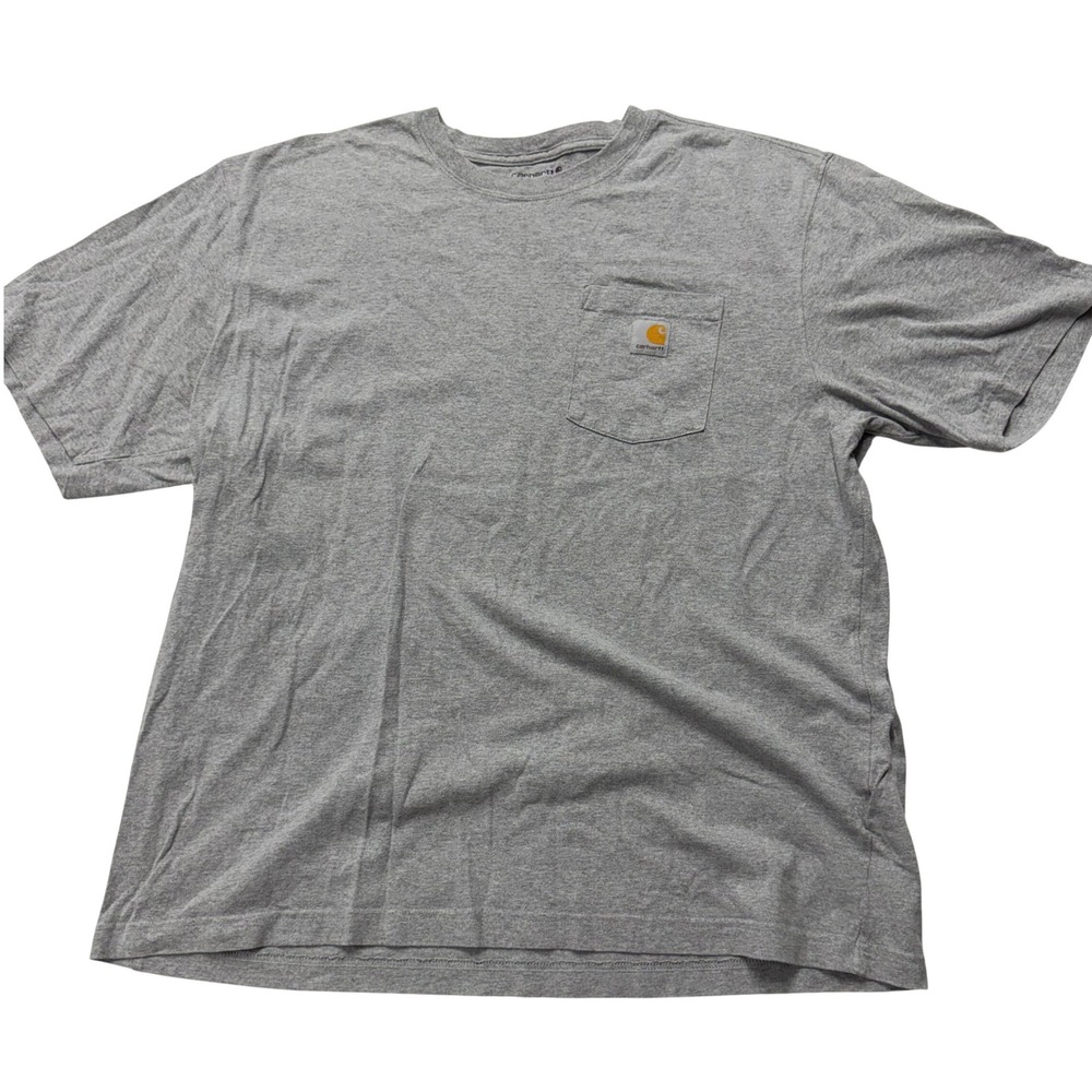 Carhartt Mens XL Loose Fit Heavyweight Pocket T-Shirt Heather Gray Workwear